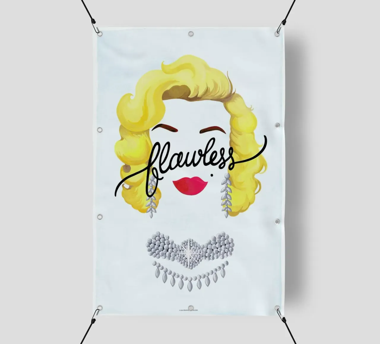 Flawless Marilyn telo in pvc da Nour Tohme