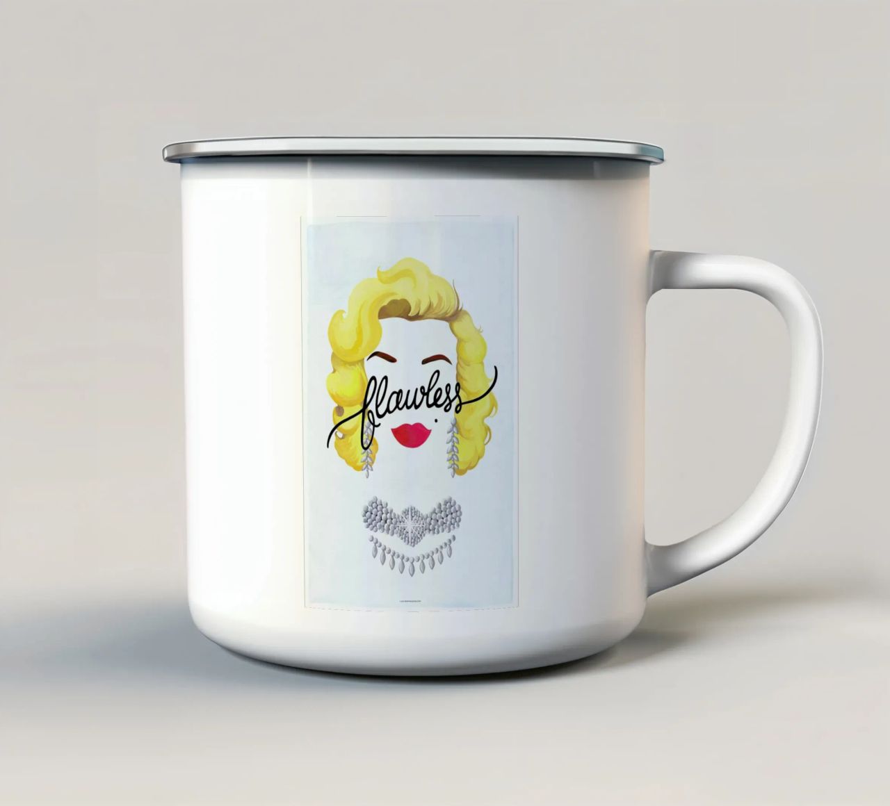 Flawless Marilyn tazza in smalto da Nour Tohme