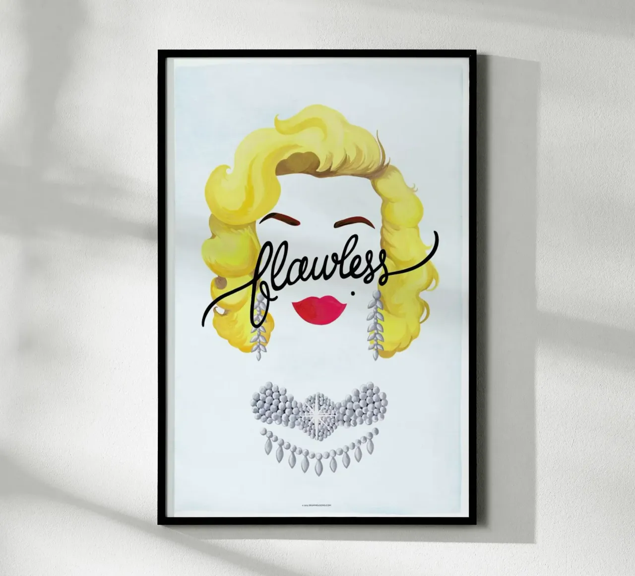 Flawless Marilyn poster con telaio in alluminio da Nour Tohme