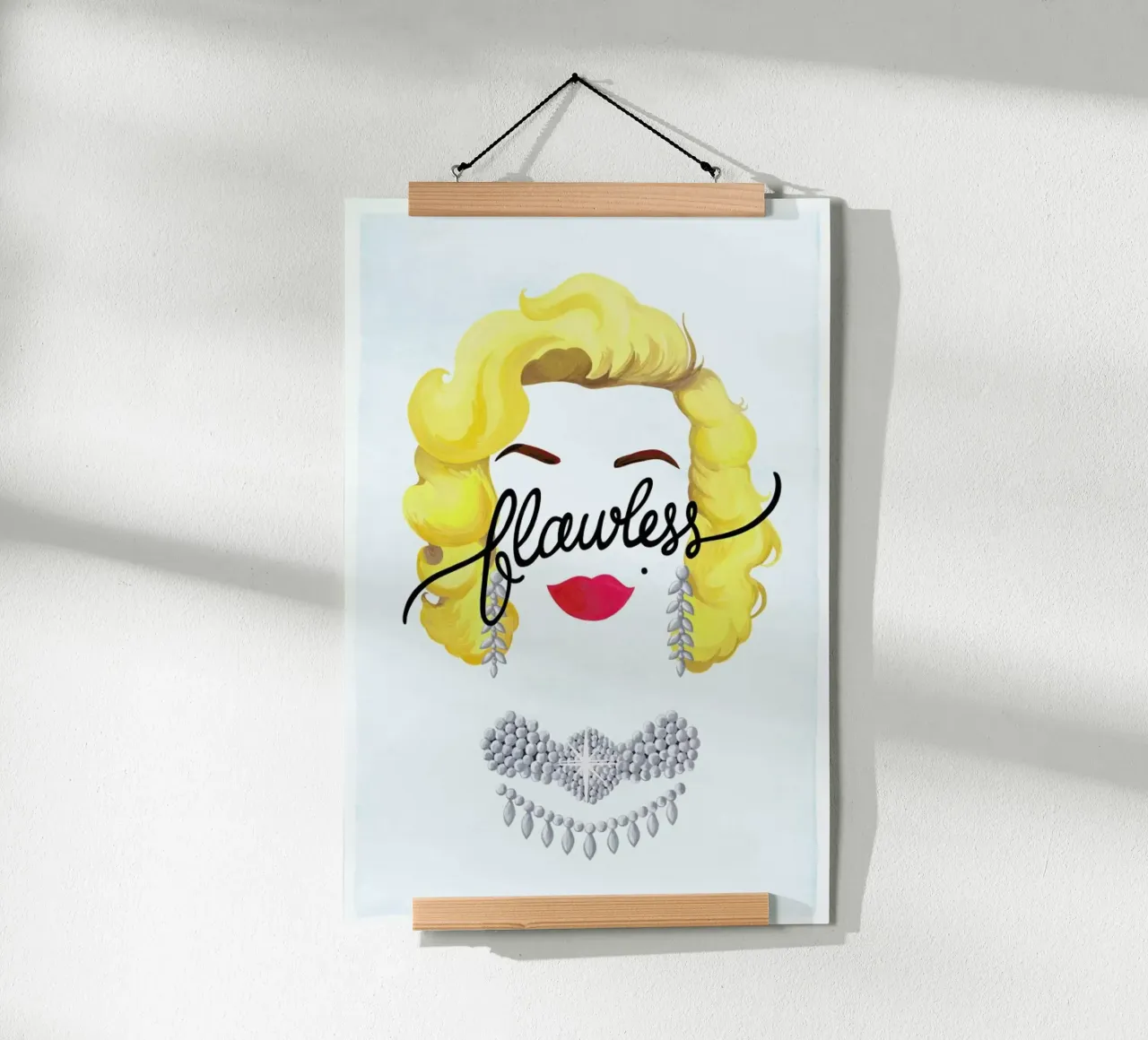Flawless Marilyn poster con telaio in alluminio da Nour Tohme