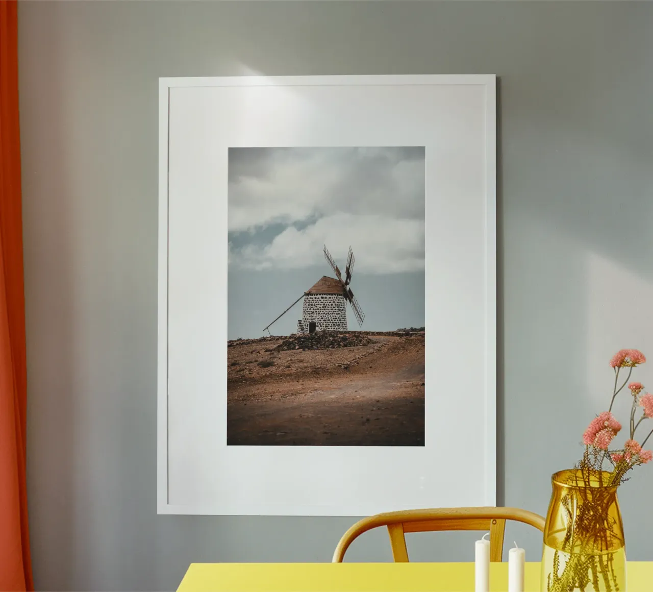 Mulini a vento di Fuerteventura poster con telaio in plastica da fokusfernweh