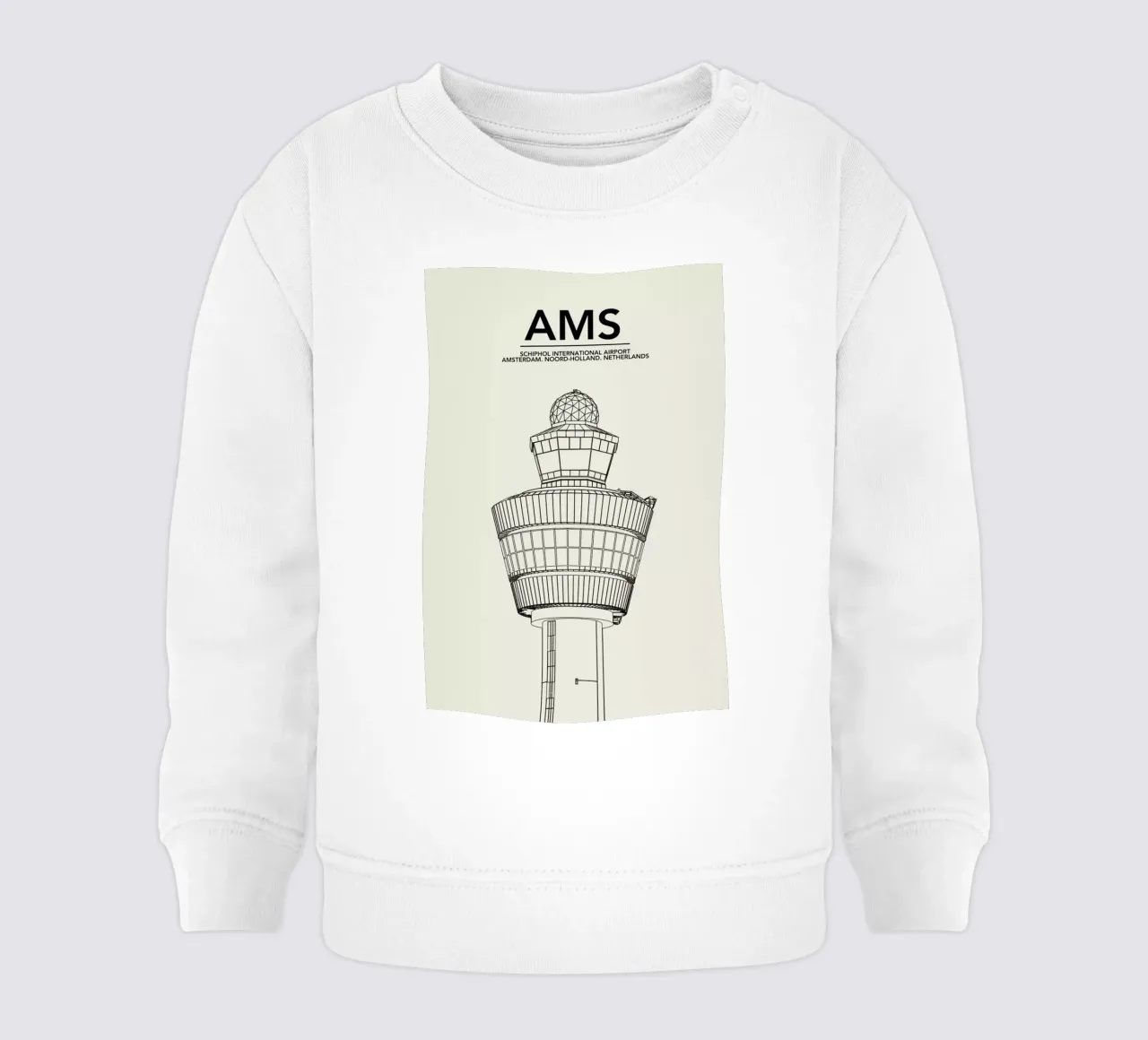AMS Amsterdam Tower felpa neonato da 08left
