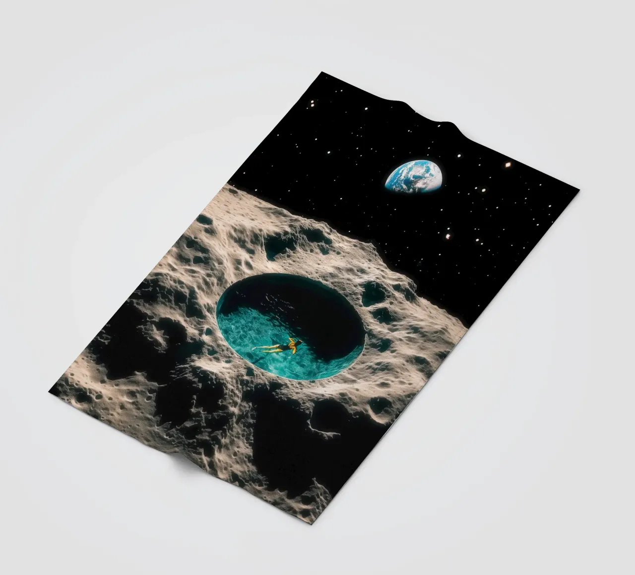 Stagno del cratere coperta in pile da Taudalpoi