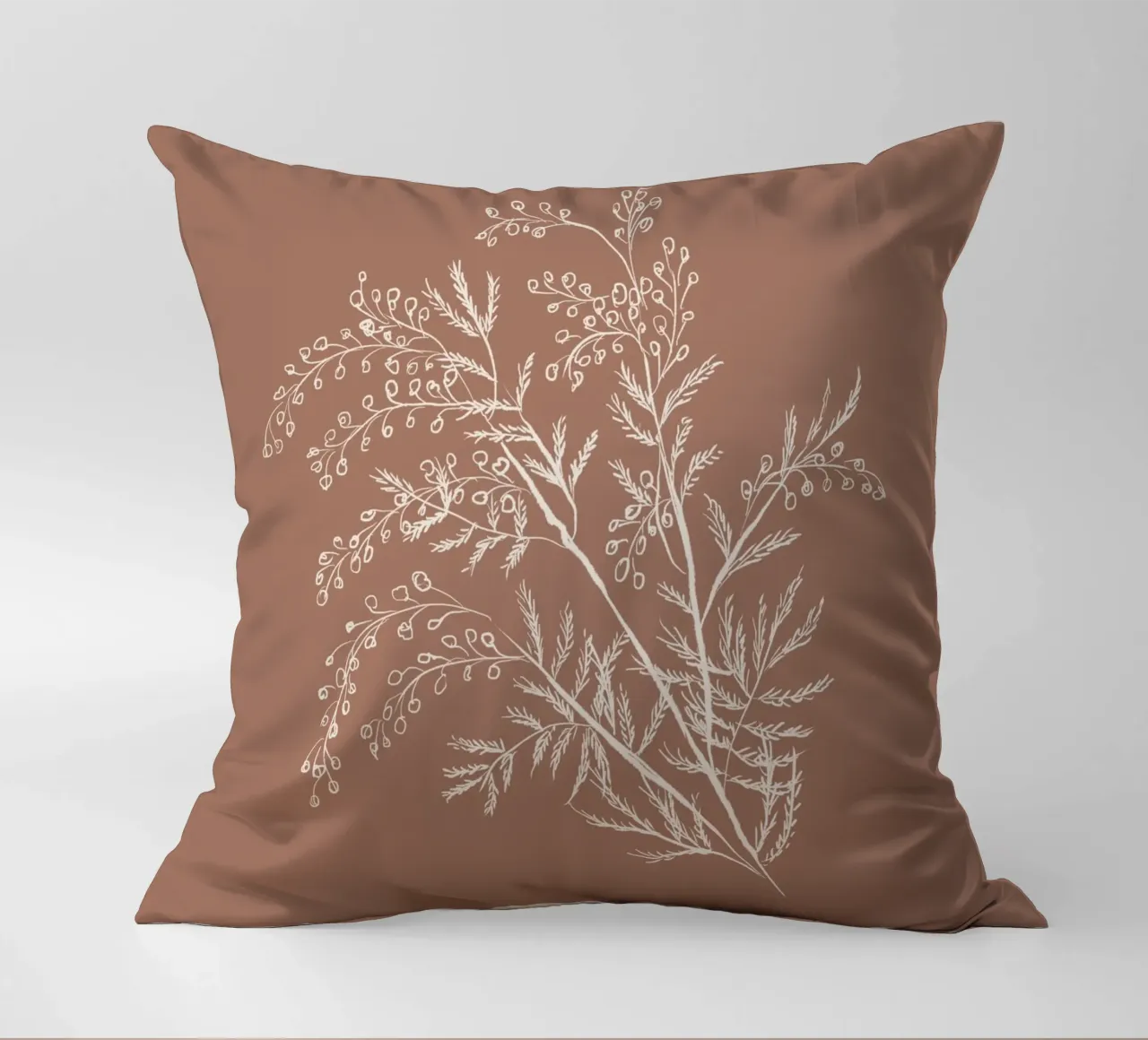 Acacia Branch Mocha Mousse cuscino da anisillustration