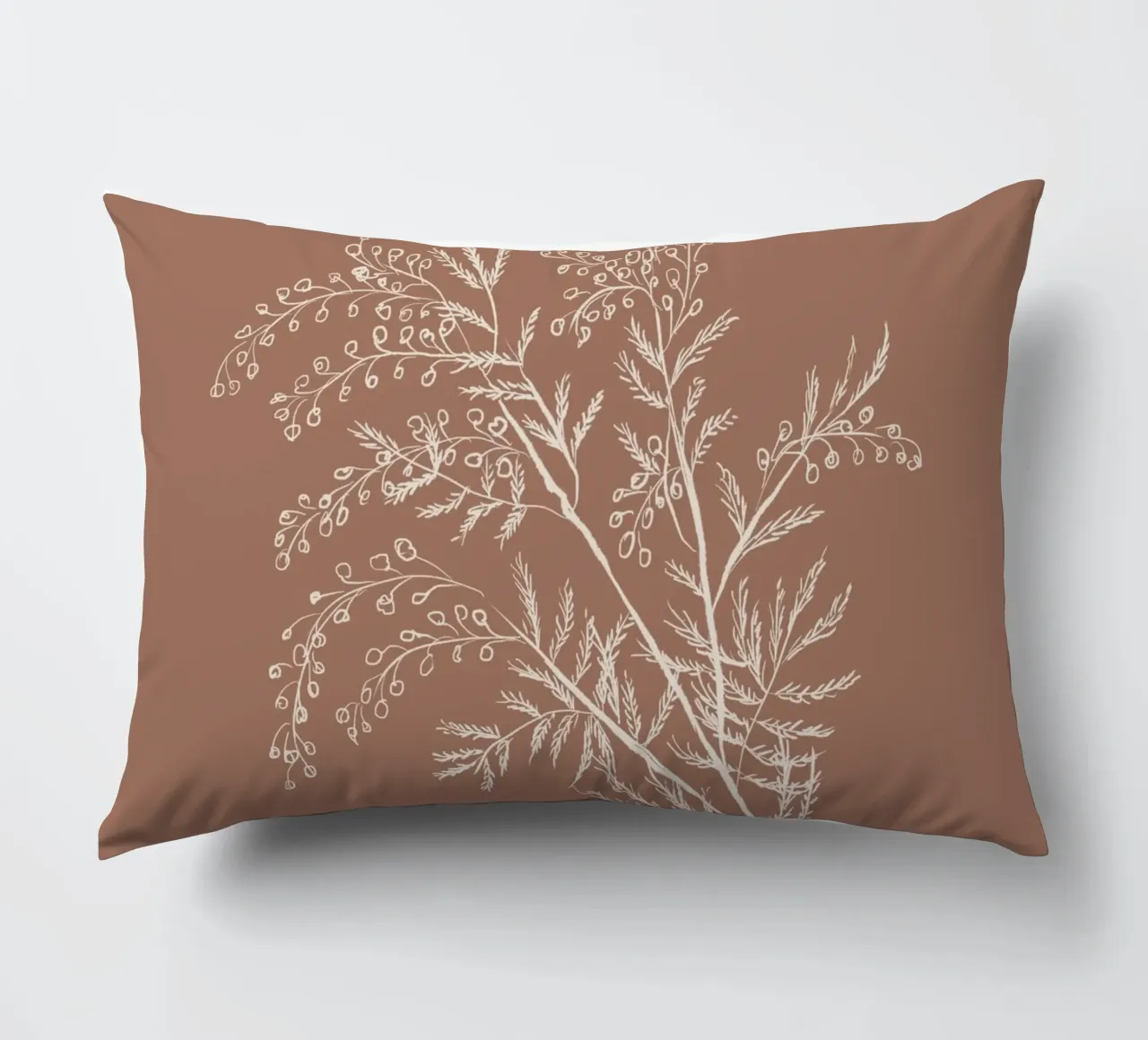 Acacia Branch Mocha Mousse cuscino da anisillustration