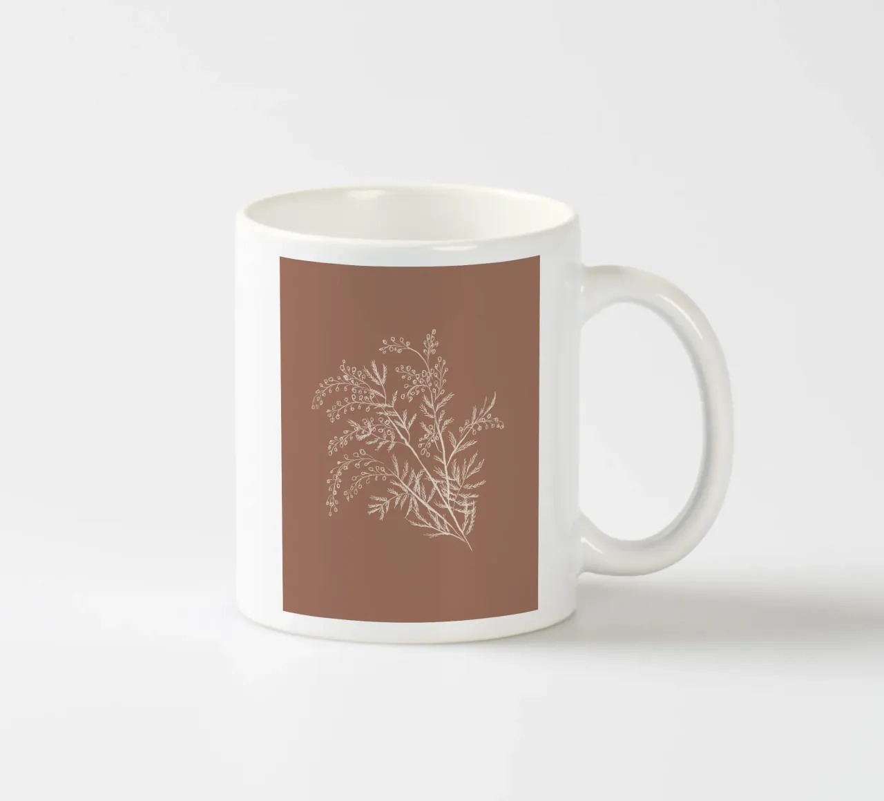 Acacia Branch Mocha Mousse tazza in ceramica da anisillustration