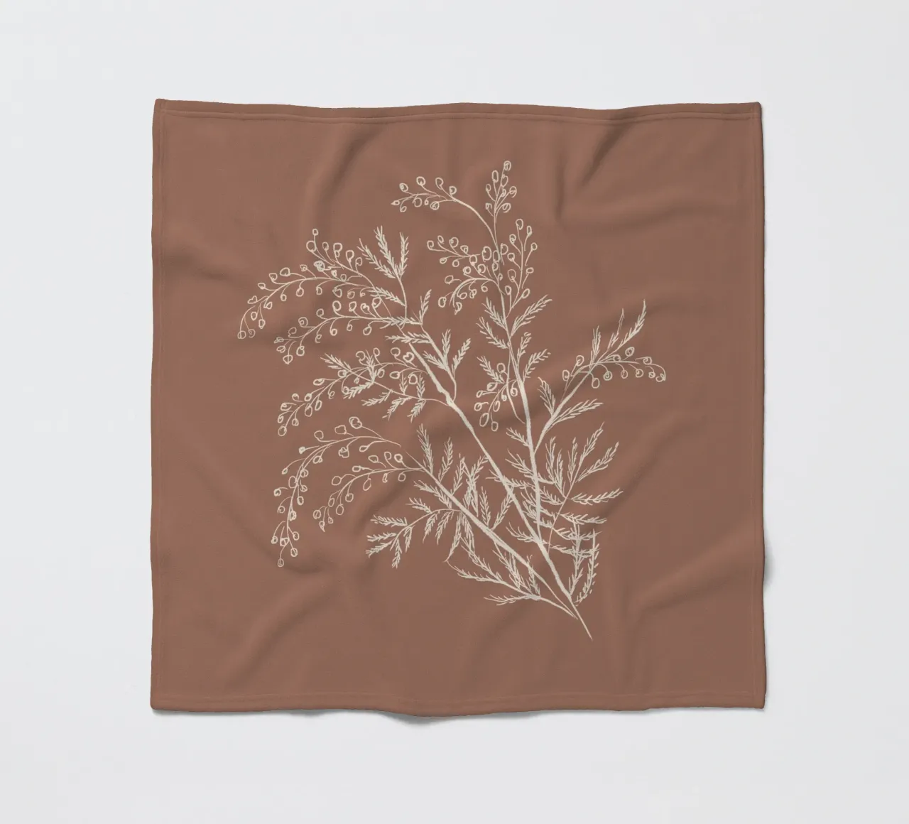 Acacia Branch Mocha Mousse coperta in pile da anisillustration