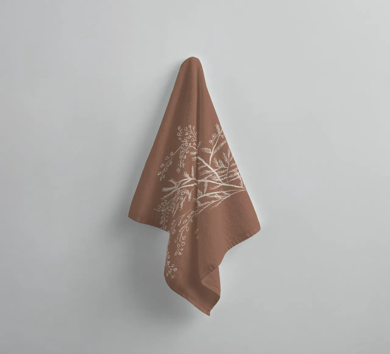 Acacia Branch Mocha Mousse asciugamano da bagno da anisillustration