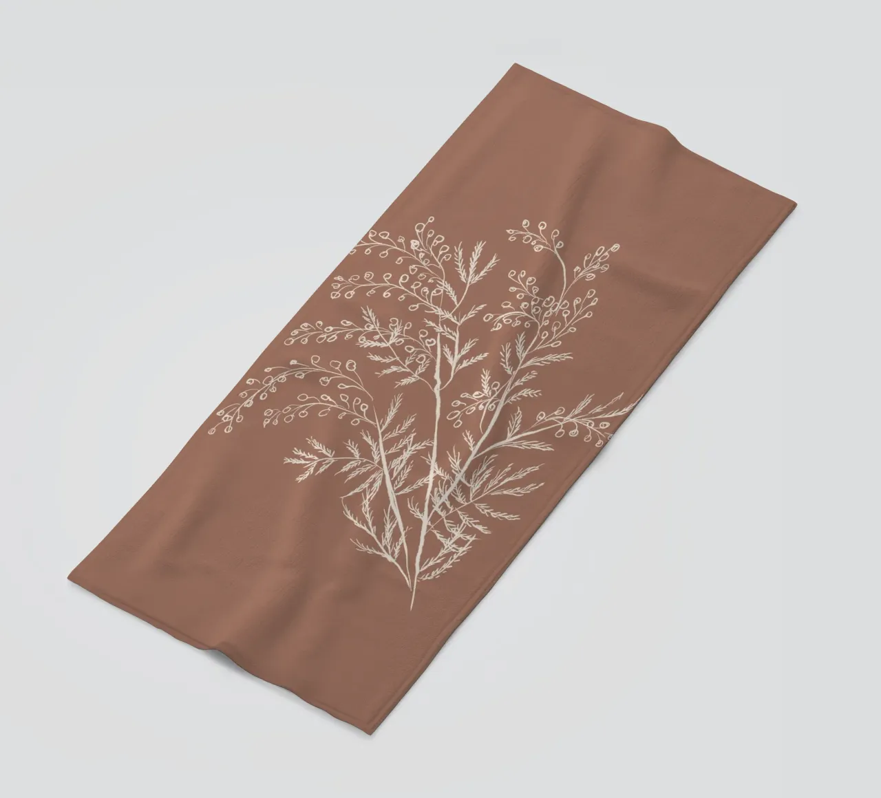 Acacia Branch Mocha Mousse telo mare da anisillustration