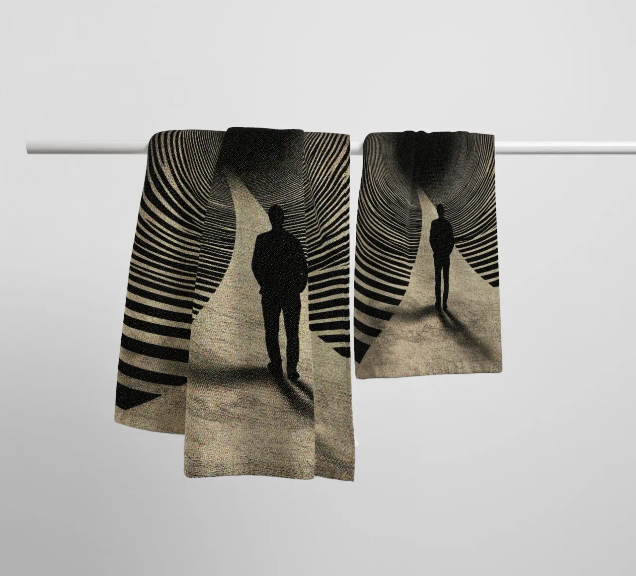 Optical Illusion Tunnel towel by Taudalpoi