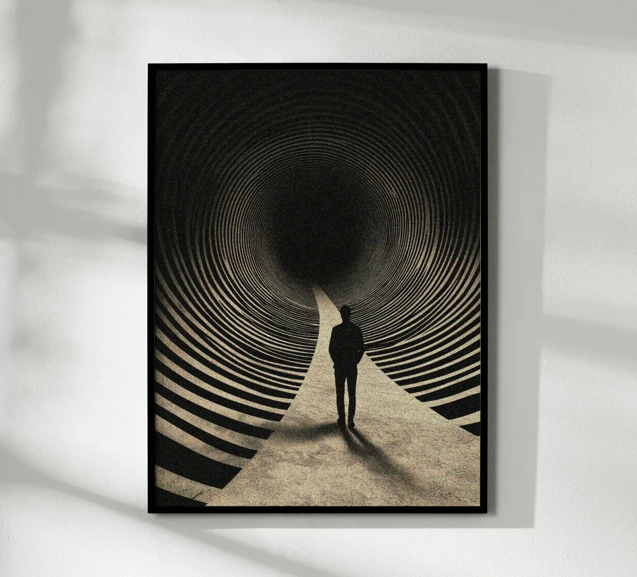 Tunnel a illusione ottica poster con telaio in alluminio da Taudalpoi