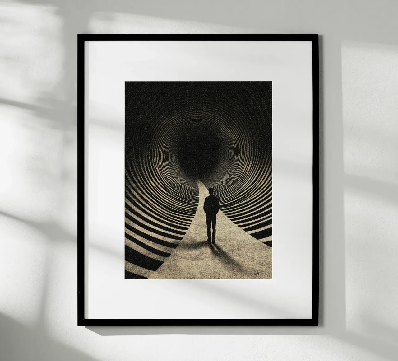 Tunnel a illusione ottica poster con telaio in alluminio da Taudalpoi