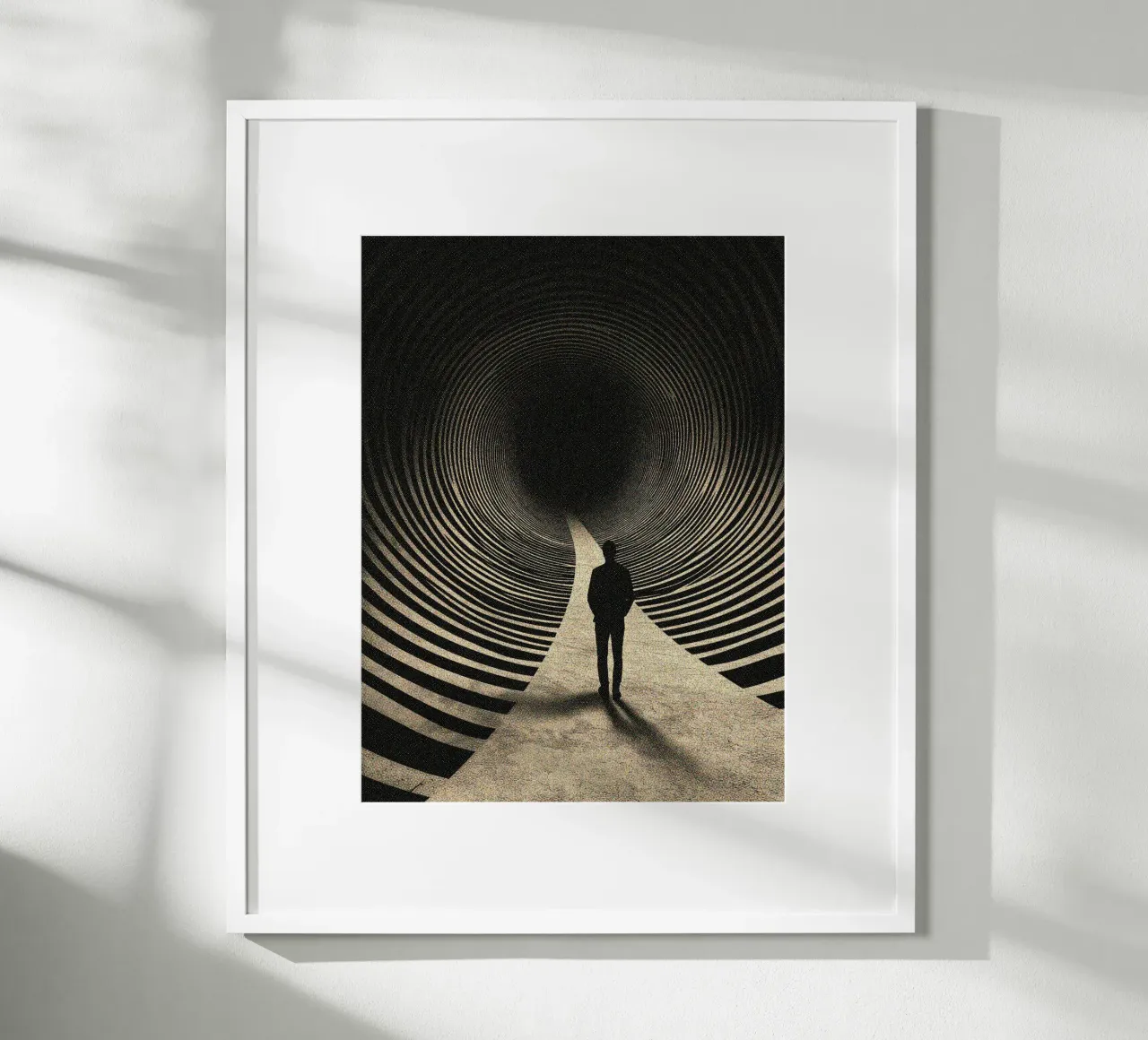Tunnel a illusione ottica poster con telaio in alluminio da Taudalpoi