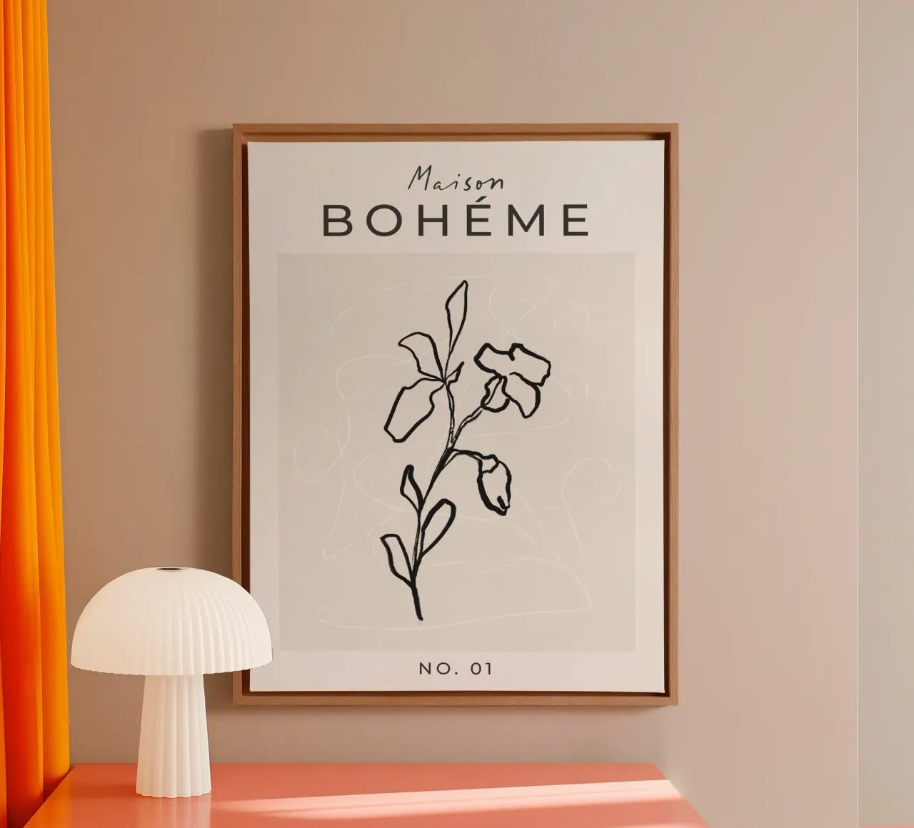 Vie Simple No 44 tela con Cornice a cassetta da treechild