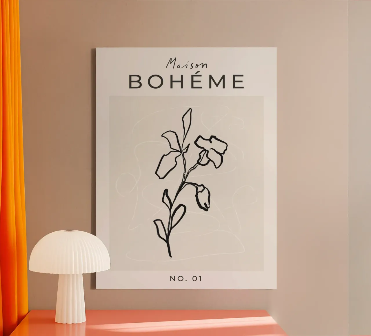 Vie Simple No 44 tela con Cornice a cassetta da treechild