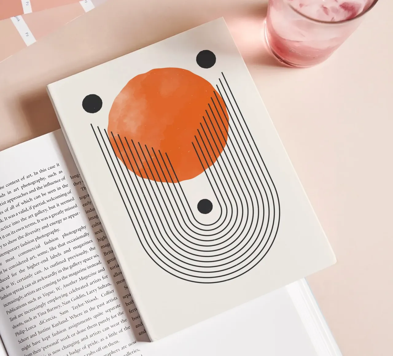 Boho Arte astratta Design Arancione Moderno diario da Whole©