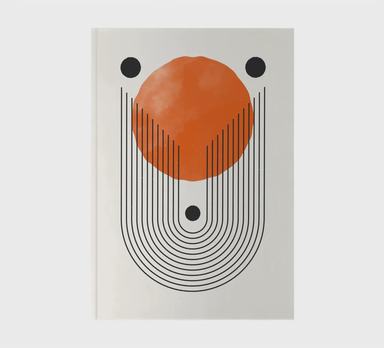 Boho Arte astratta Design Arancione Moderno diario da Whole©