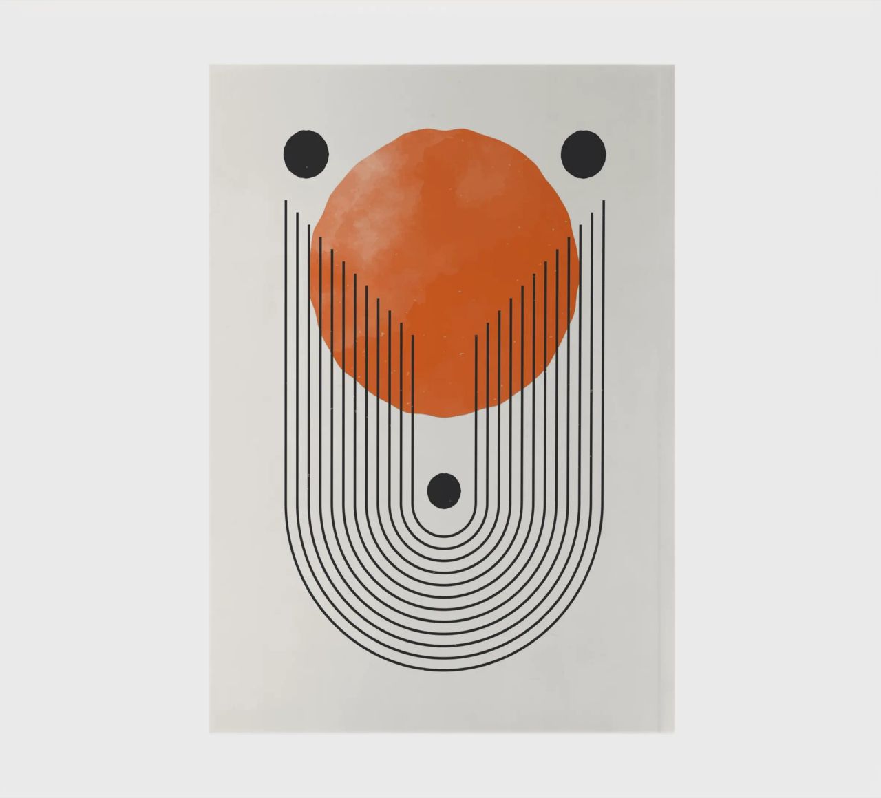 Boho Design d'art abstrait Orange Moderne carnet de notes de Whole©