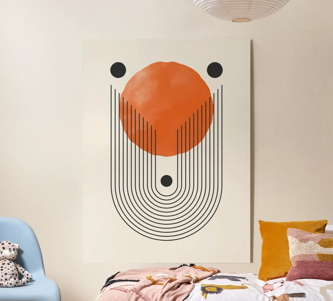 Boho Arte astratta Design Arancione Moderno plexiglass da Whole©