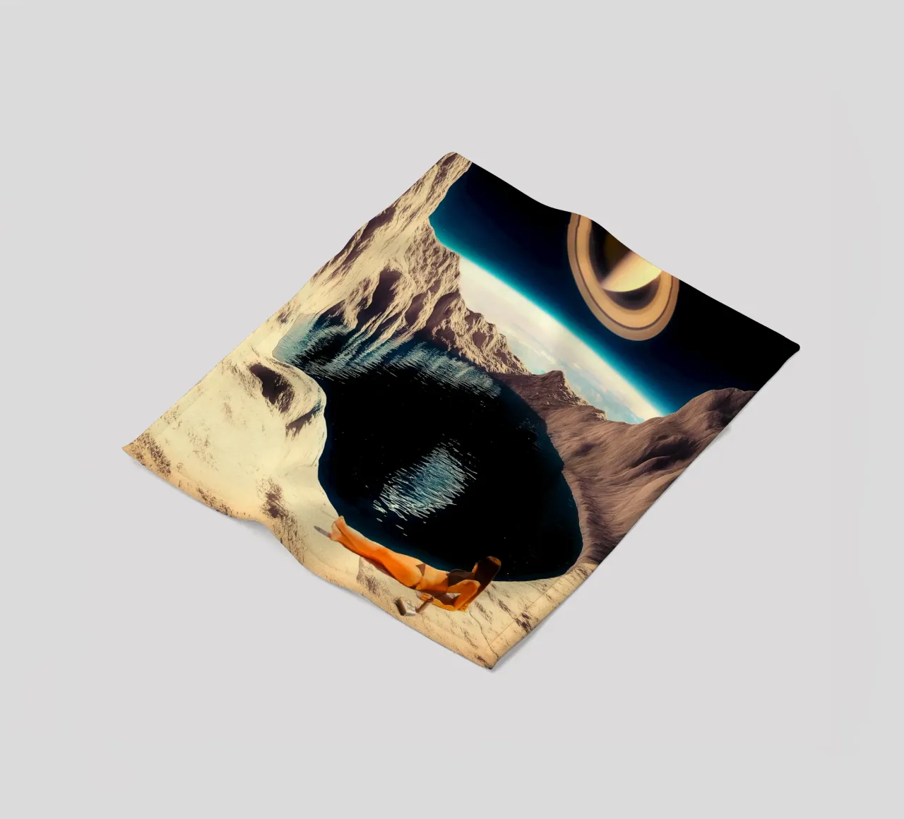 Mond-Pool Fleecedecke von Taudalpoi