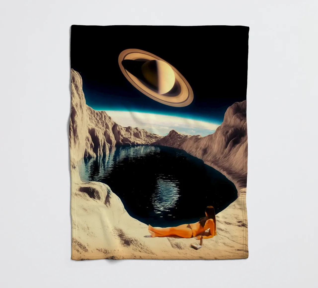 Mond-Pool Fleecedecke von Taudalpoi