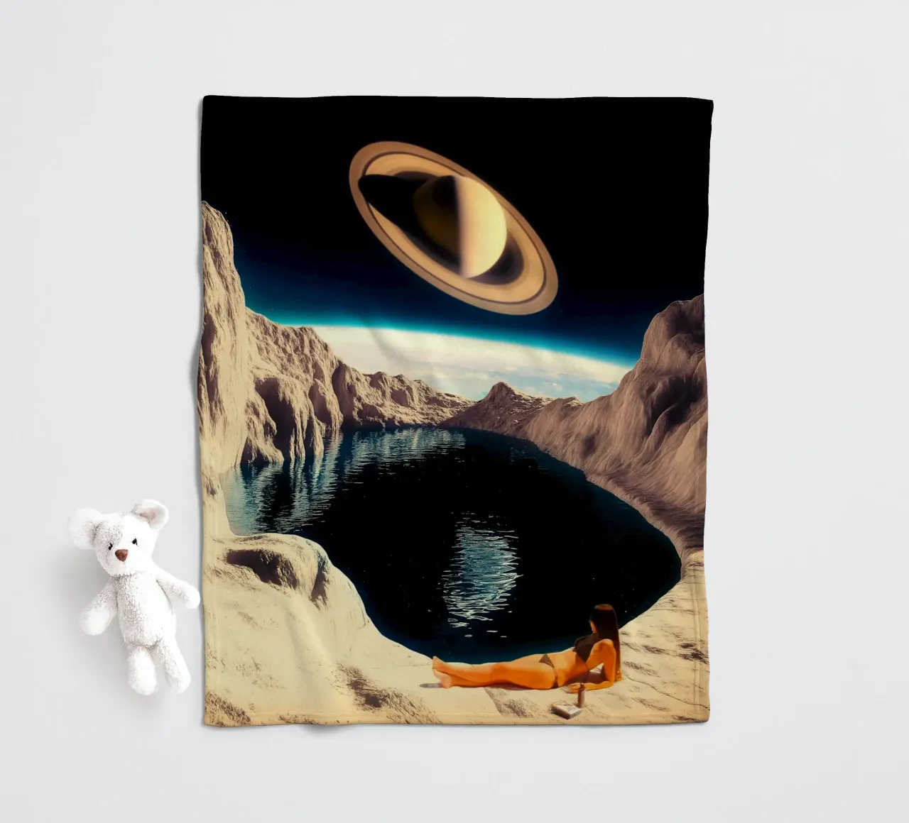 Mond-Pool Fleecedecke von Taudalpoi