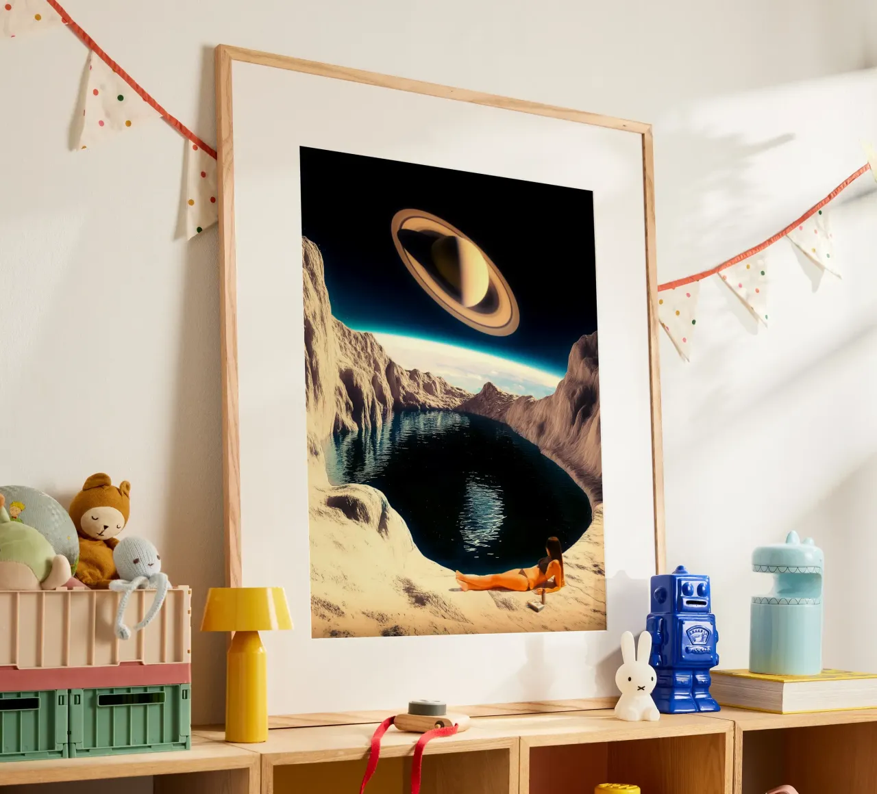 Piscina lunare poster con telaio in plastica da Taudalpoi