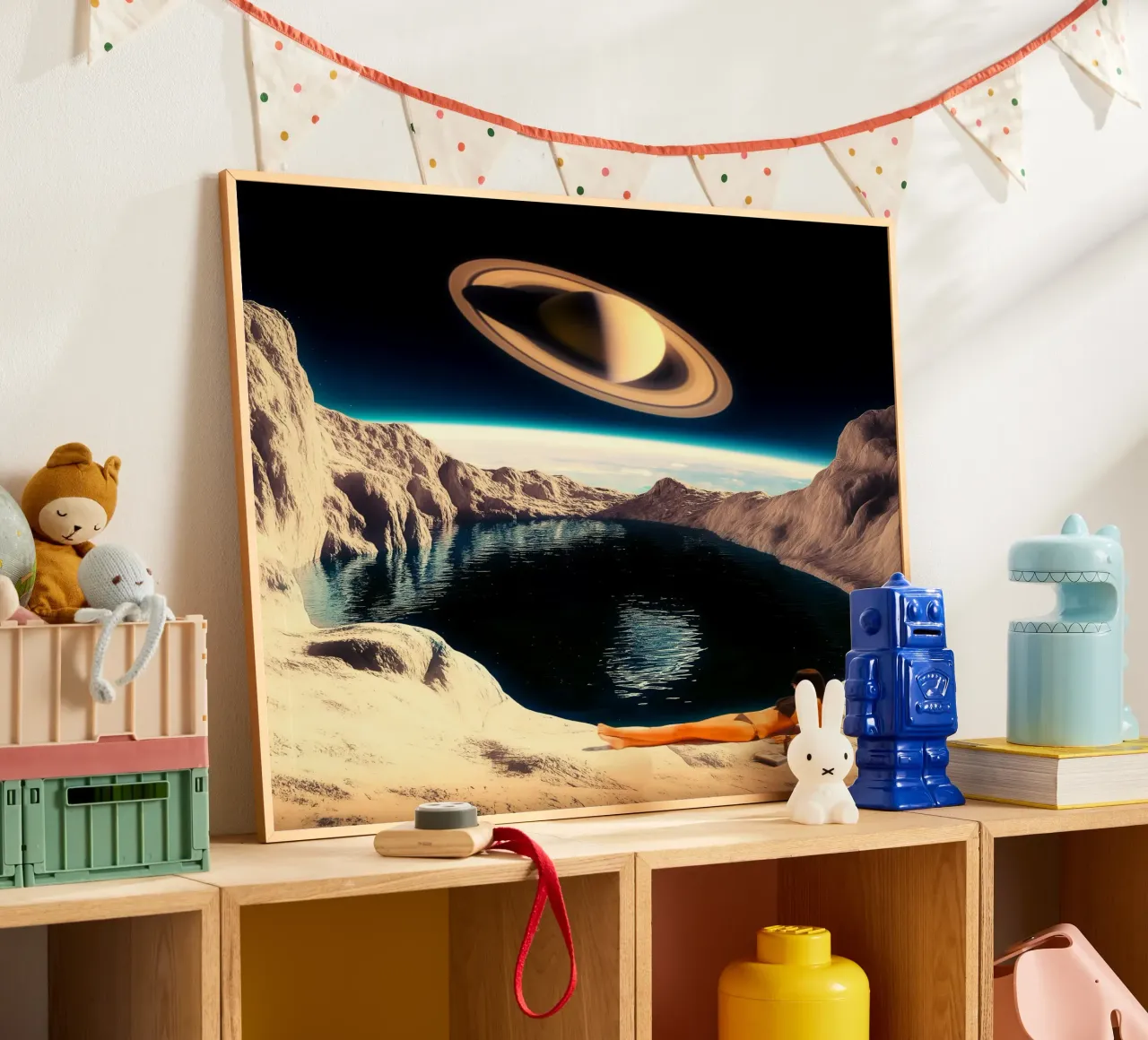Piscina lunare poster con telaio in plastica da Taudalpoi