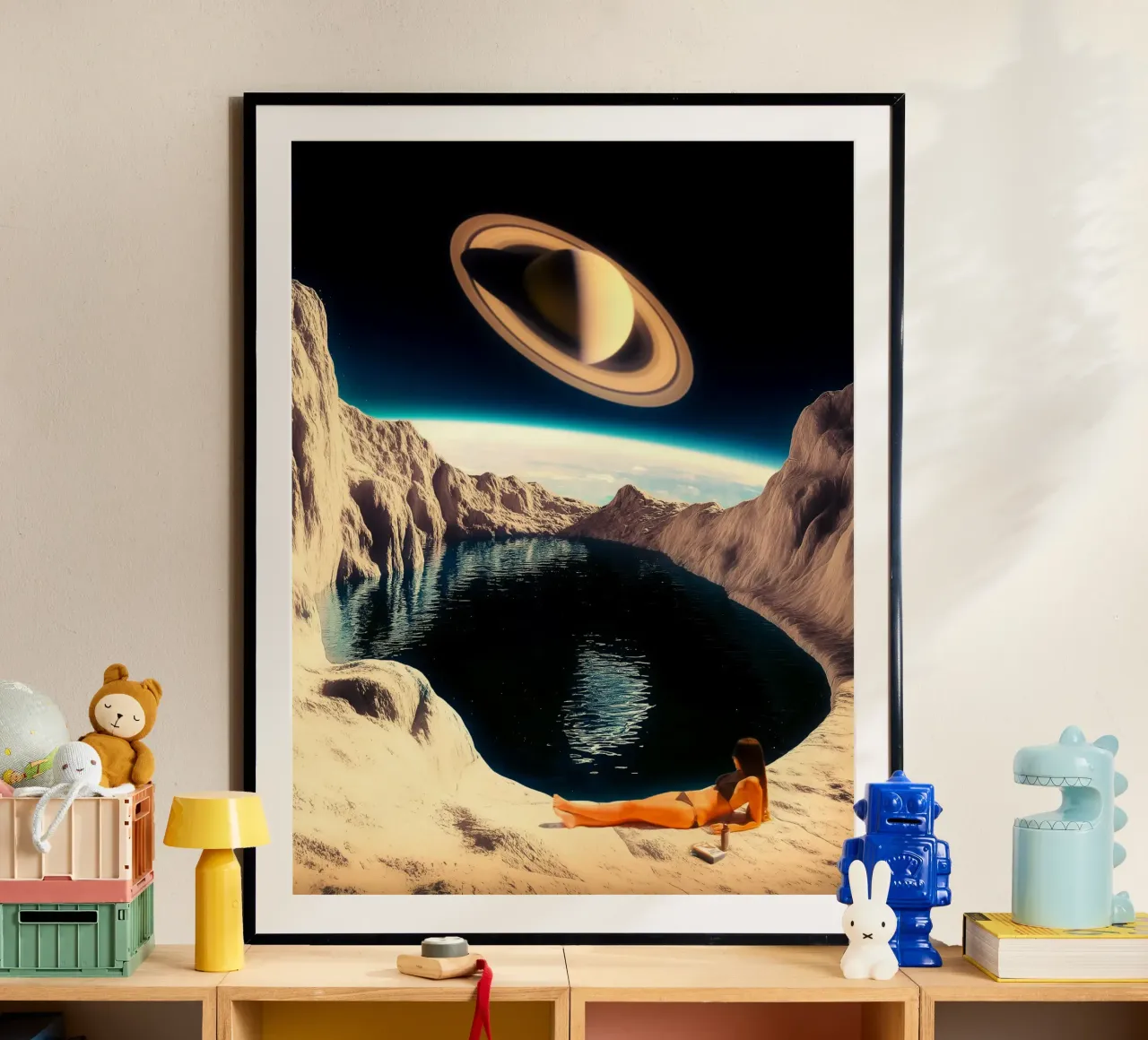 Piscina lunare poster con telaio in plastica da Taudalpoi