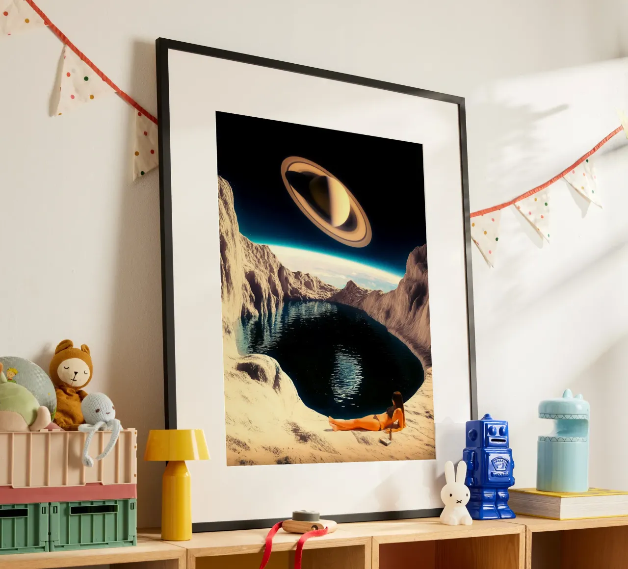 Piscina lunare poster con telaio in plastica da Taudalpoi