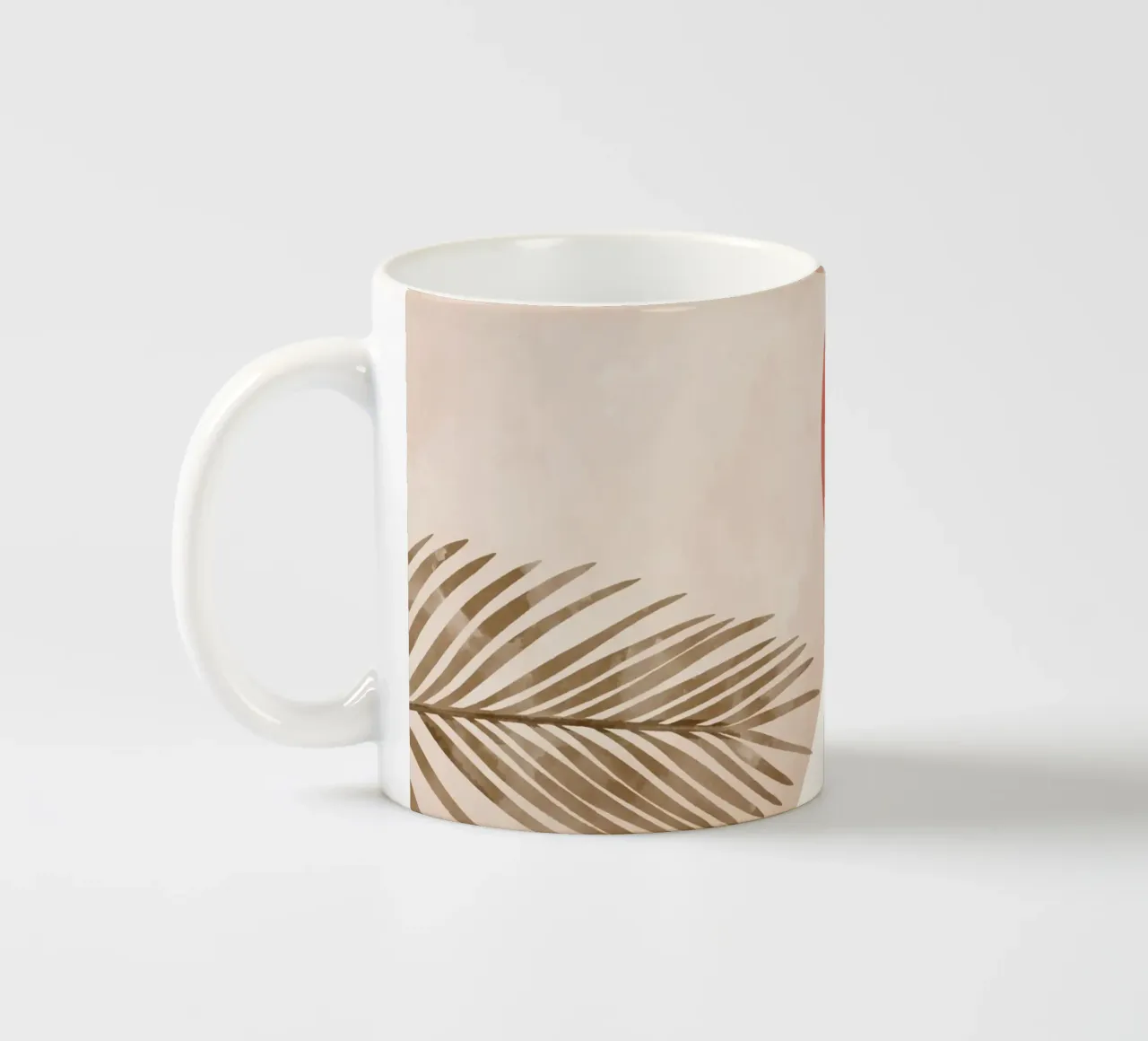 Boho Natuurlijk Abstract Modern Groen Beige Ontwerp keramische mok van Whole©