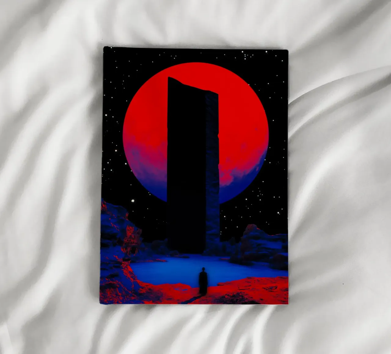 Cosmic Red Moon Aura notebook by Taudalpoi