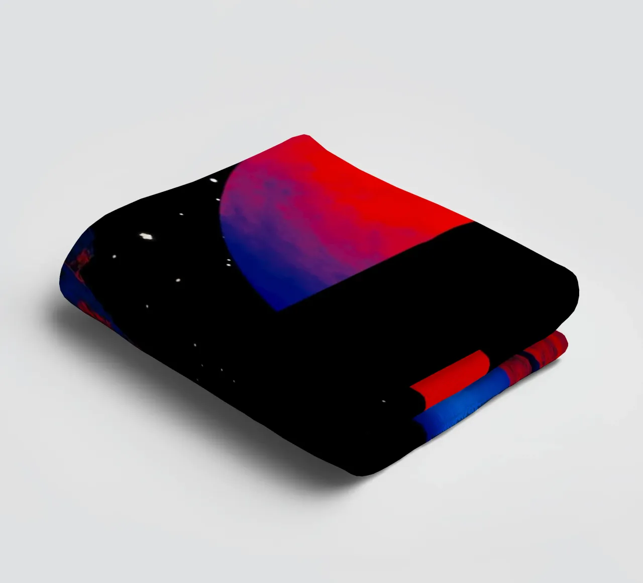 Cosmic Red Moon Aura towel by Taudalpoi