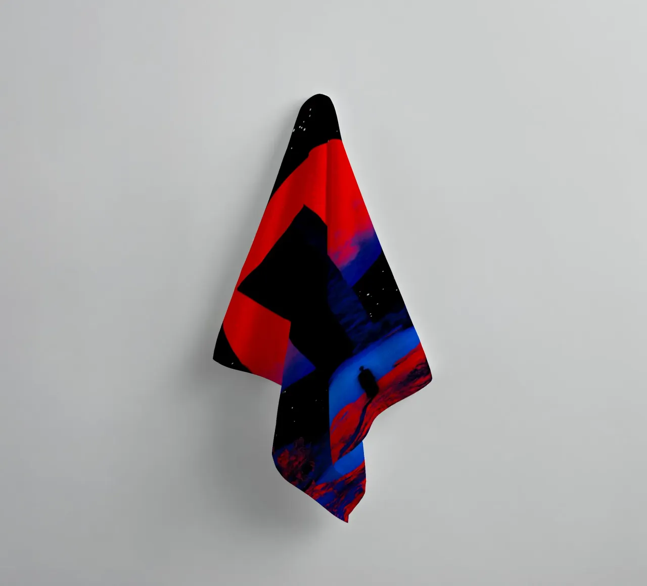 Cosmic Red Moon Aura towel by Taudalpoi