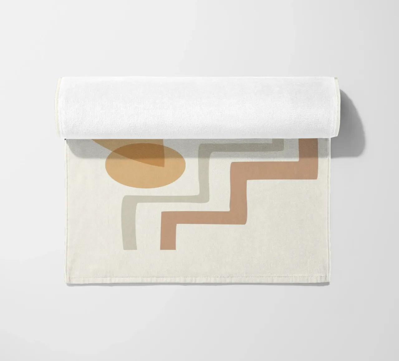 Boho Line Art Foglie Beige Moderno telo mare da Whole©