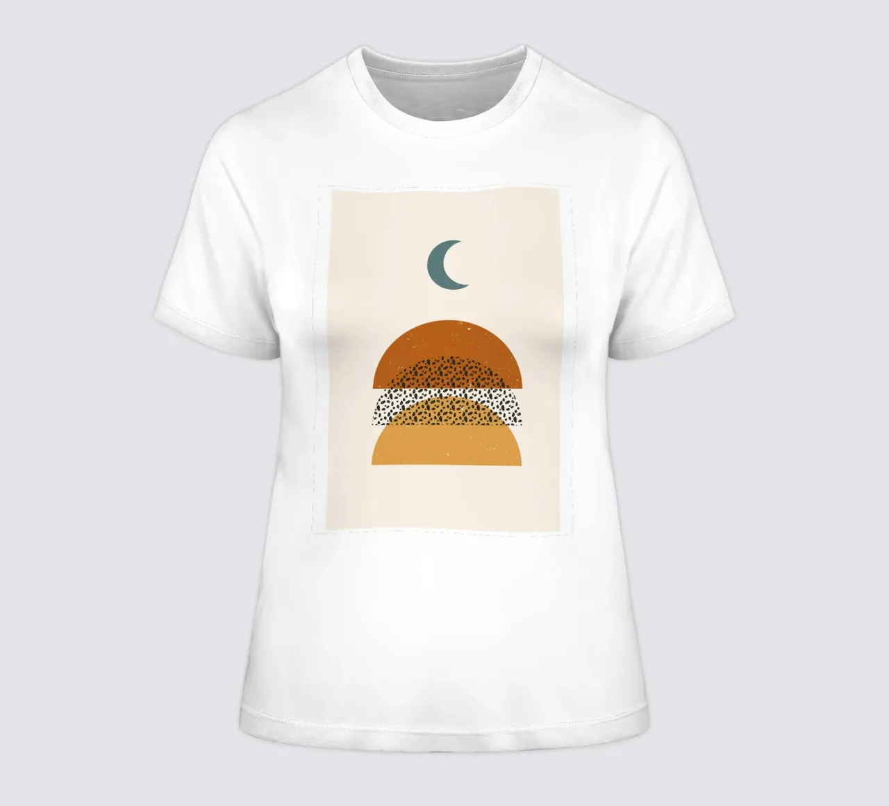 Boho Semicírculo Geométrico Moderno Retro camiseta de mujer de Whole©