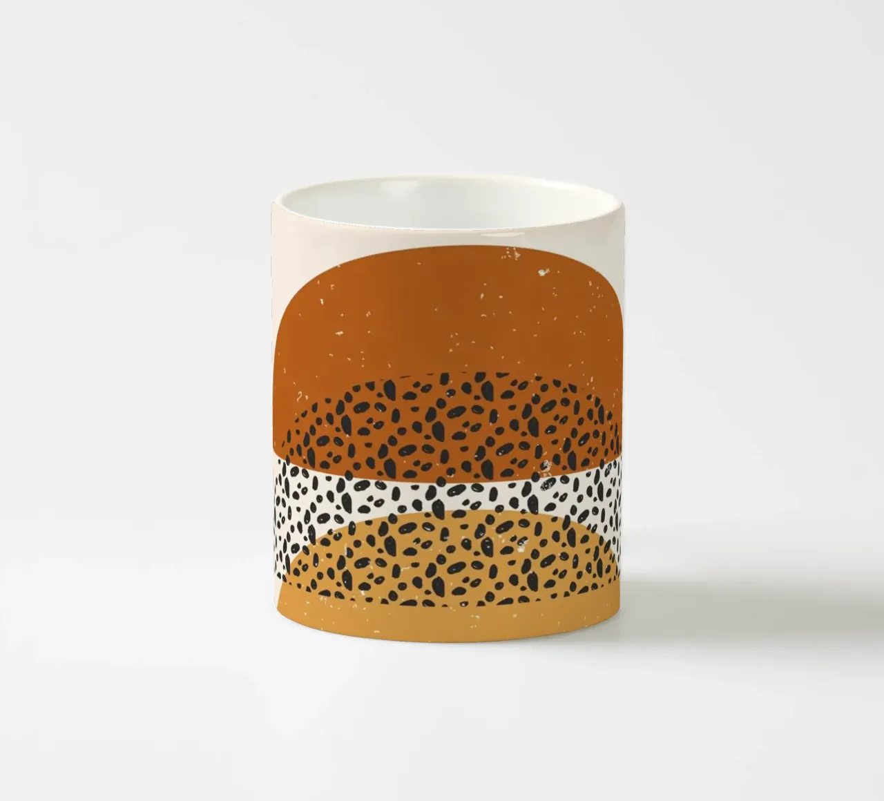 Boho Halve Cirkel Geometrisch Modern Retro keramische mok van Whole©