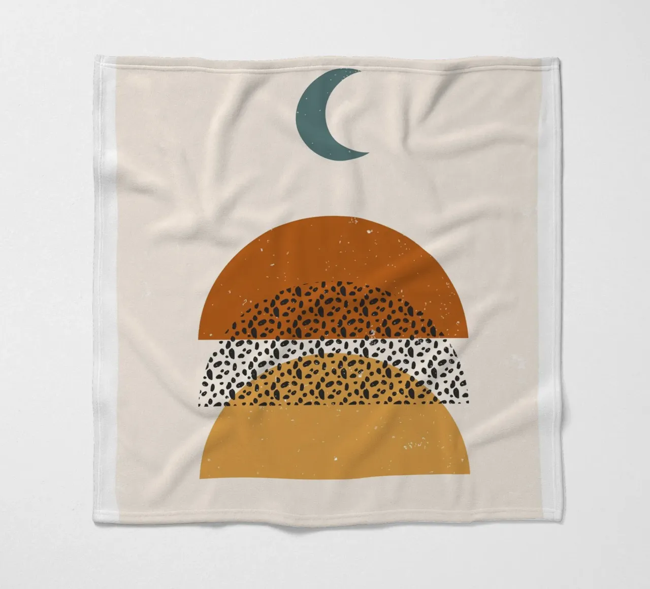 Boho Semicerchio Geometrico Moderno Retro coperta in pile da Whole©