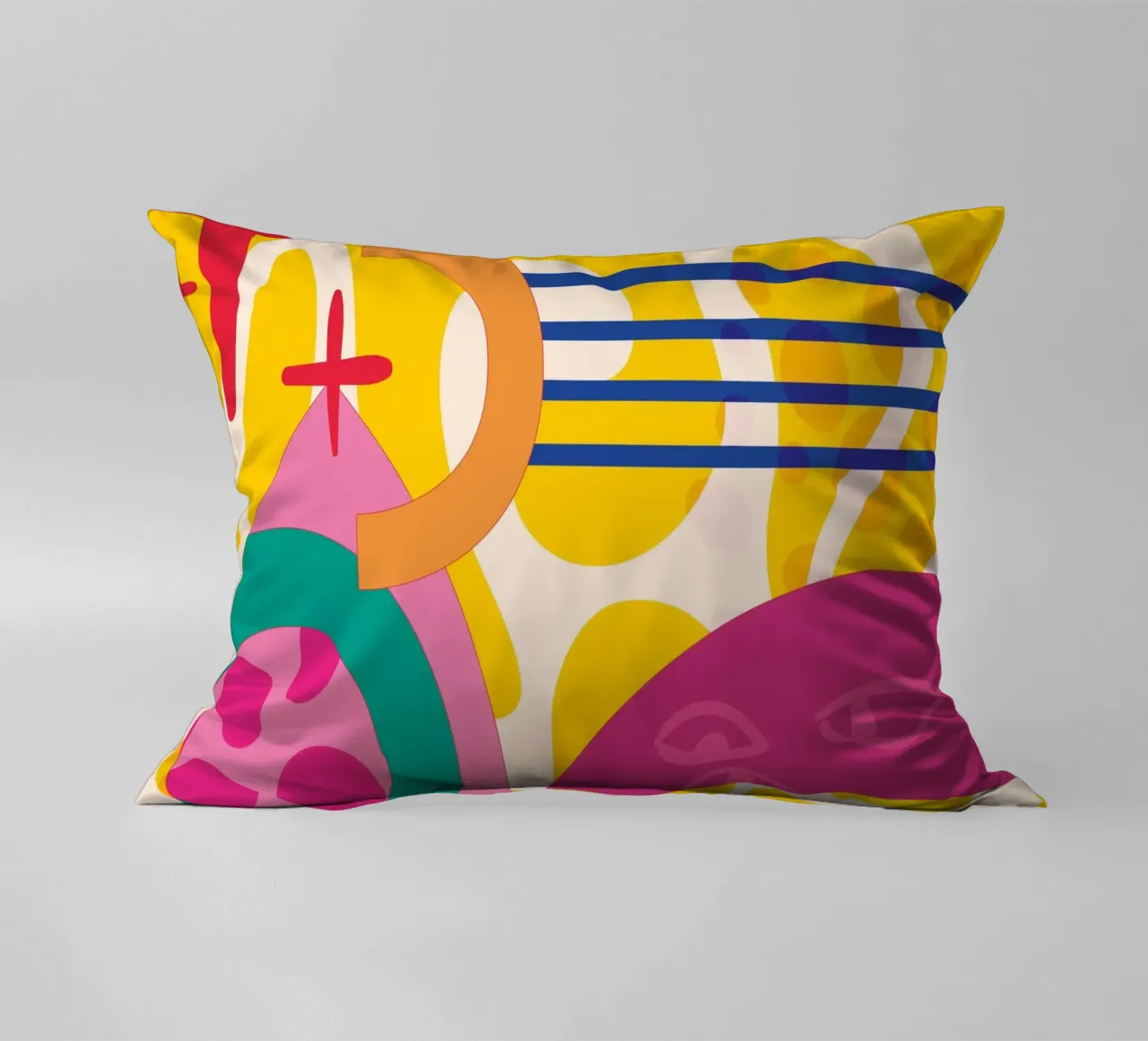 Pop Art Abstract Colourful Modern decorative cushion by Whole©
