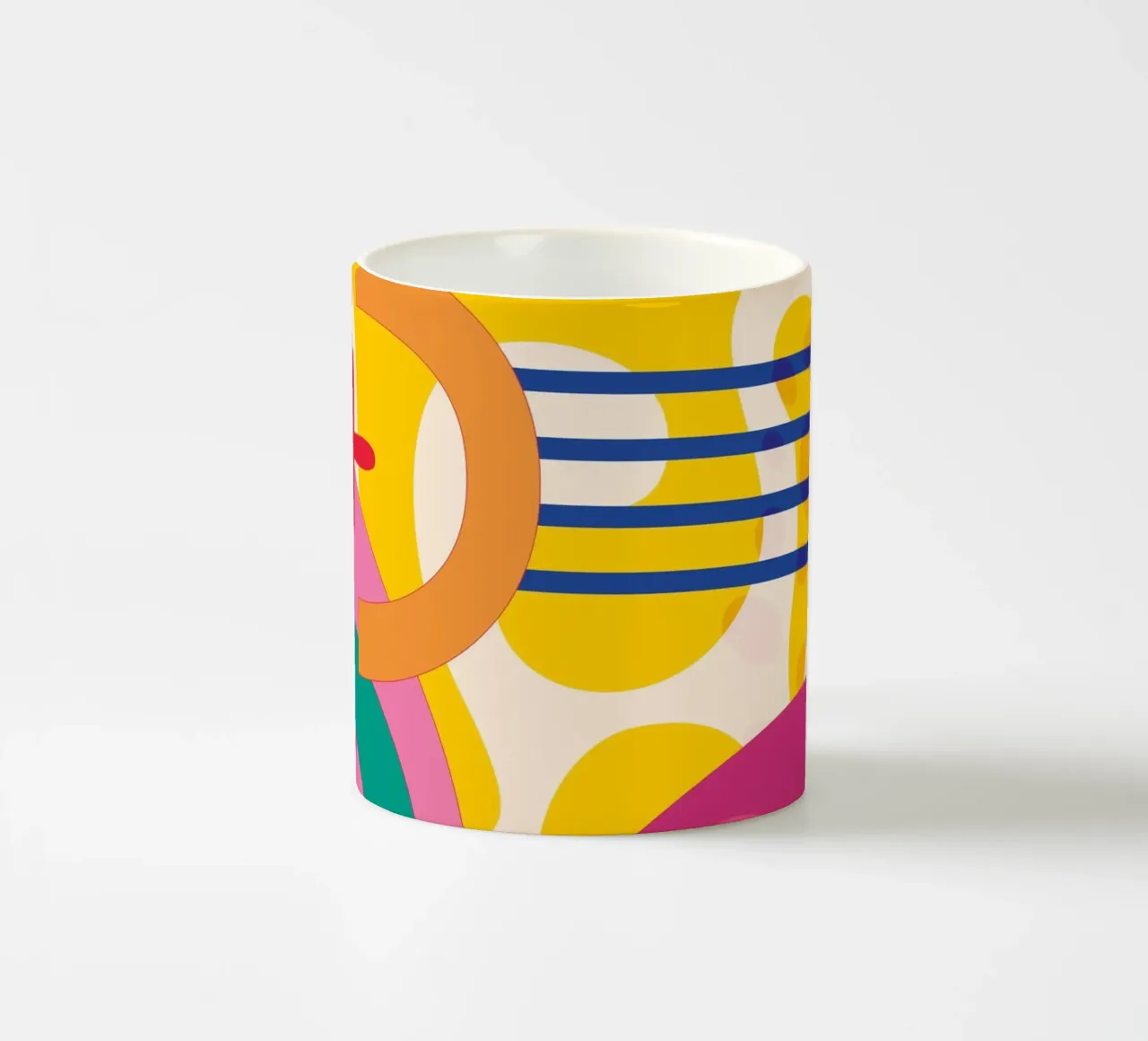 Pop Art Abstract Kleurrijk Modern keramische mok van Whole©