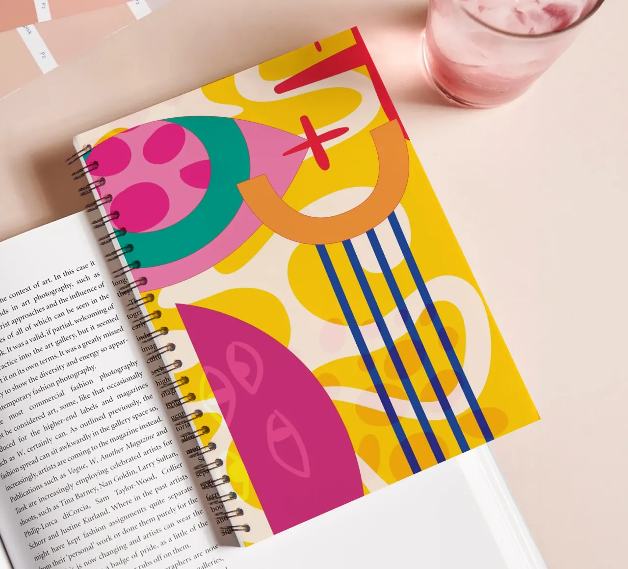 Pop Art Abstract Colourful Modern spiral notebook by Whole©