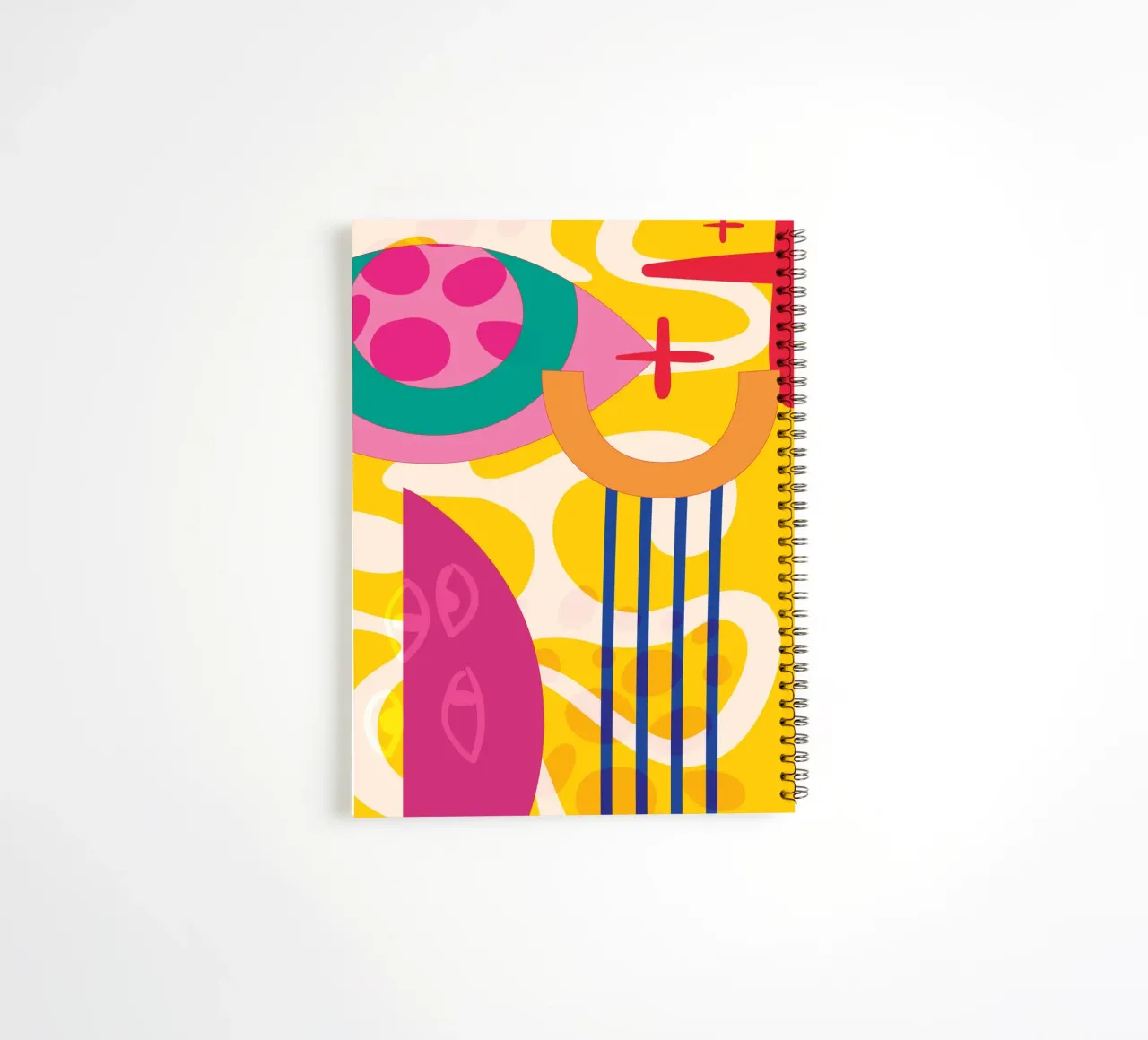 Pop Art Abstract Colourful Modern spiral notebook by Whole©