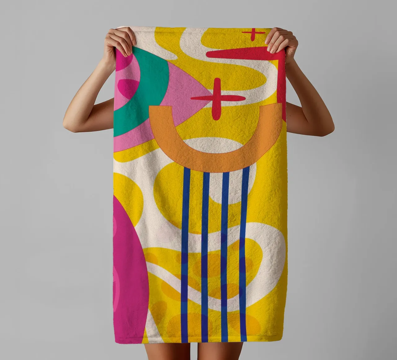 Pop Art Abstract Colourful Modern towel by Whole©