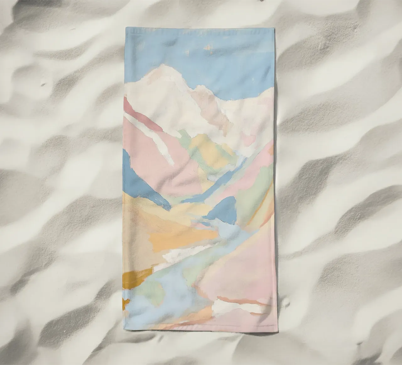 Montagne Pastello astratto Fauvismo Natura telo mare da Euphoria Theresa