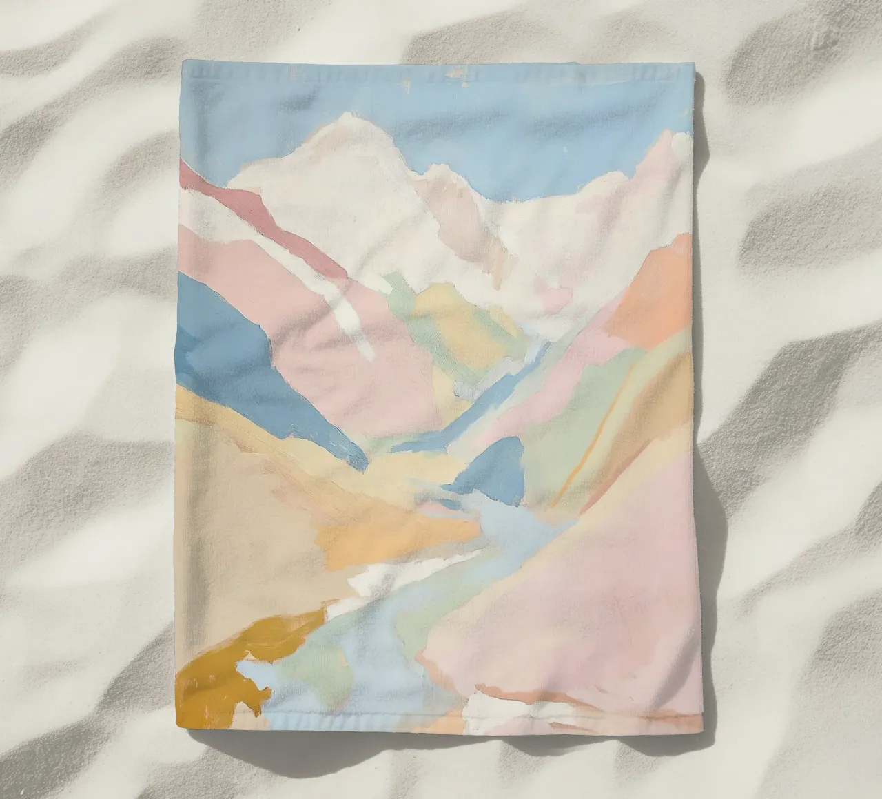 Montagne Pastello astratto Fauvismo Natura telo mare da Euphoria Theresa