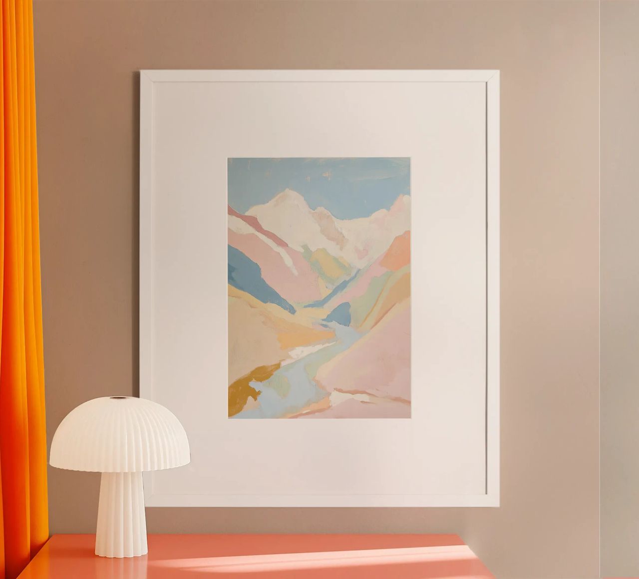 Mountains Abstract Pastel Fauvism Nature poster by Euphoria Theresa