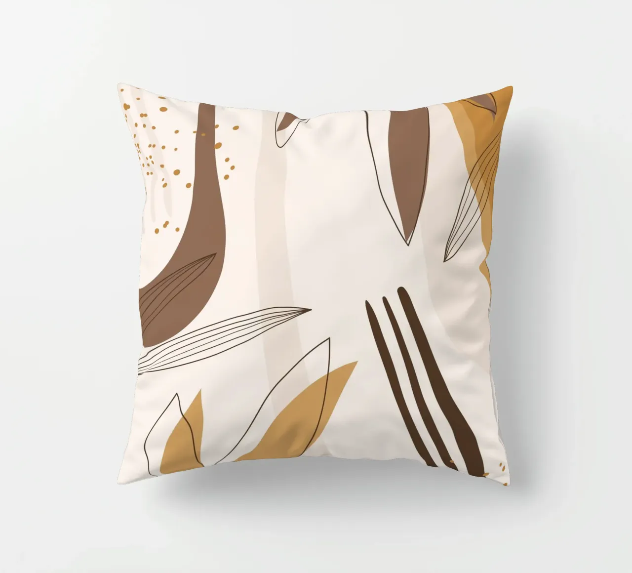 Boho Line Art Natura Beige Marrone cuscino da Whole©