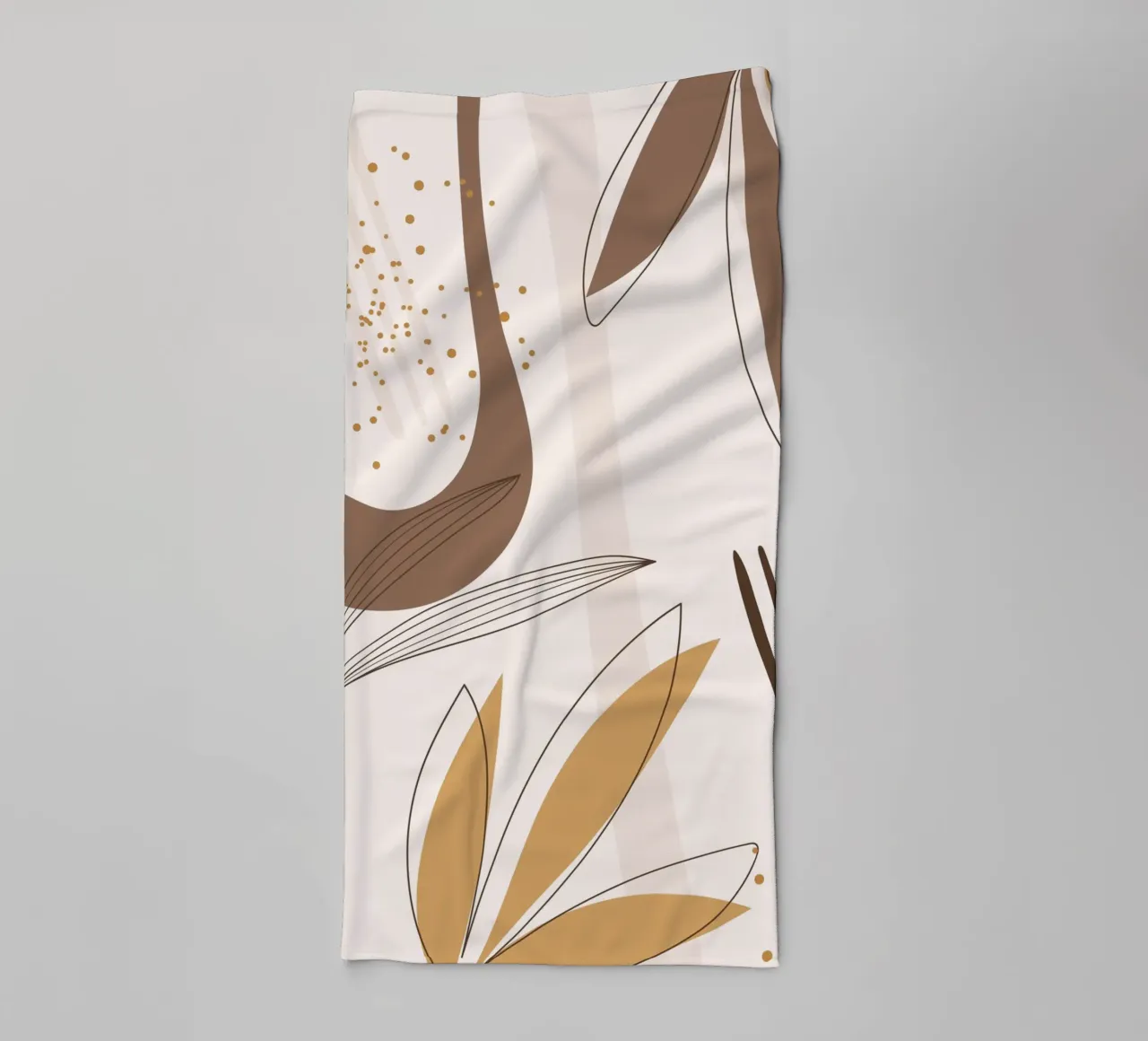 Boho Line Art Natura Beige Marrone asciugamano da bagno da Whole©