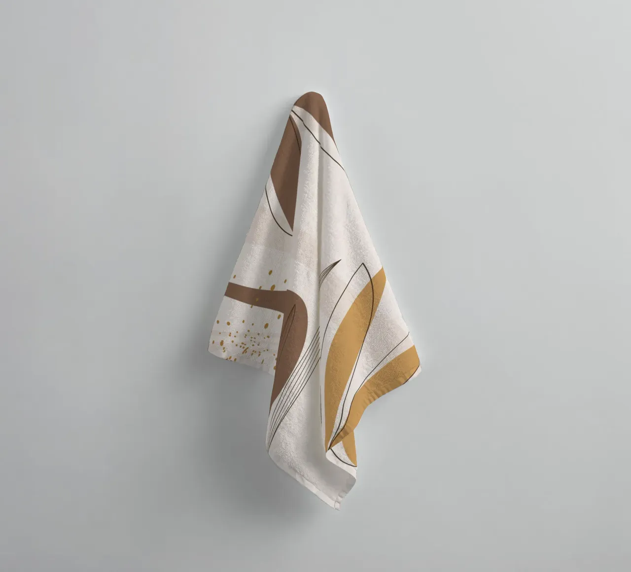 Boho Line Art Natura Beige Marrone asciugamano da bagno da Whole©