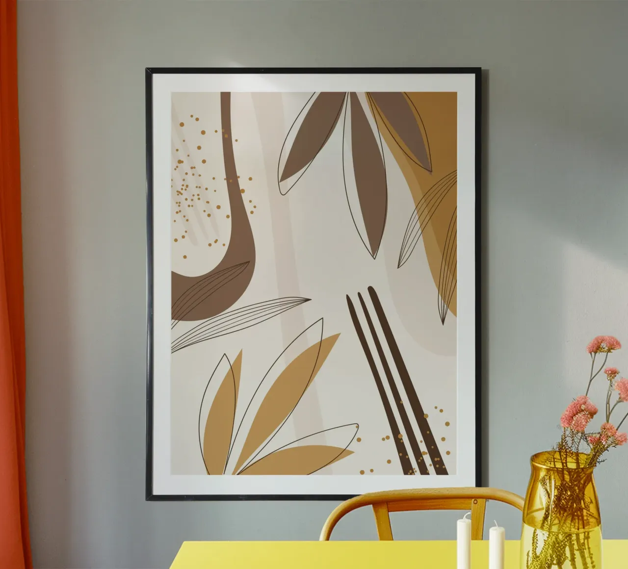 Boho Line Art Natura Beige Marrone carta hahnemühle da Whole©